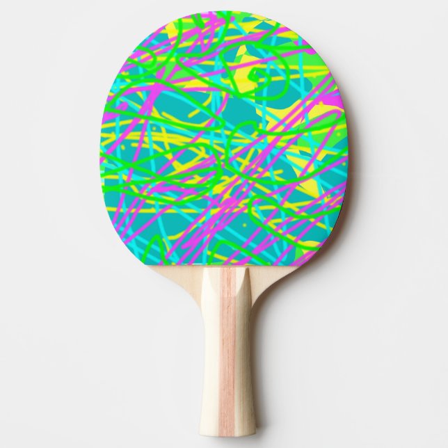 Colour My Dreams Scribble Pattern Expressive Artsy Ping Pong Paddle (Front)