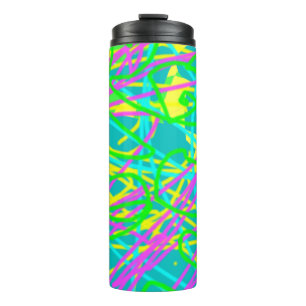 Colour My Dreams Scribble Pattern Expressive Artsy Thermal Tumbler