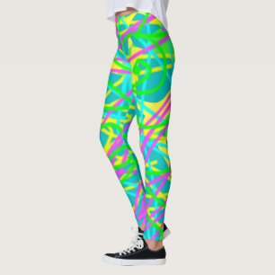 Colour My Dreams Scribble Pattern Expressive Leggings
