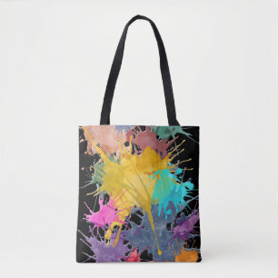 Colour my Life splashes + your backgr. & ideas Tote Bag