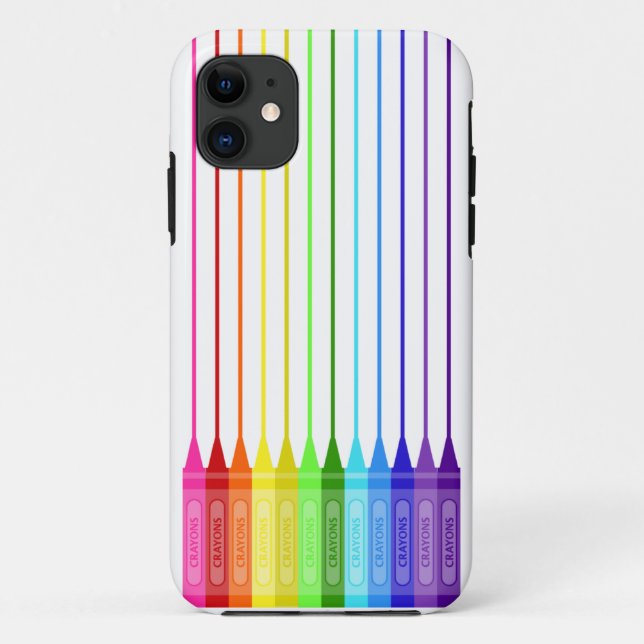 Colour My World Rainbow Crayons Case-Mate iPhone Case (Back)
