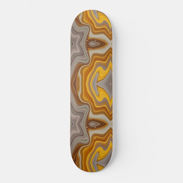 colour naranja con tonos de crudo skateboard (Front)