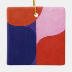 "Colour Negotiation" Colourful Abstract Art Ceramic Ornament