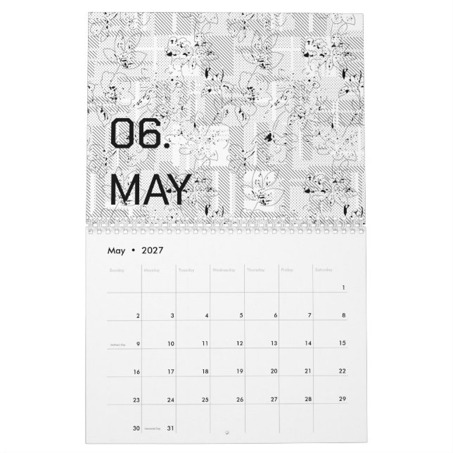Colour New personalize Text Logo Calendar (May 2027)