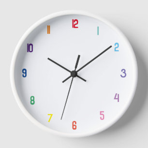 colour numbers clock