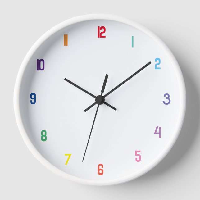 colour numbers  clock (Front)