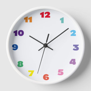 colour numbers clock