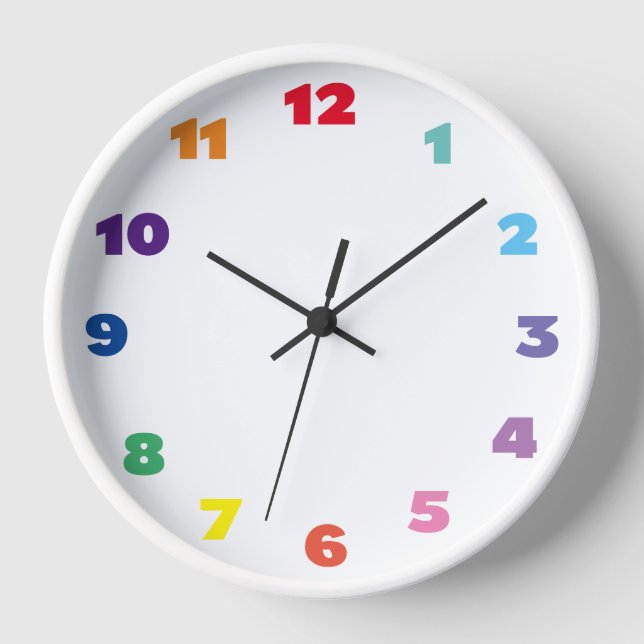 colour numbers  clock (Front)