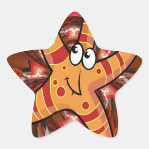 Colour on the run star sticker