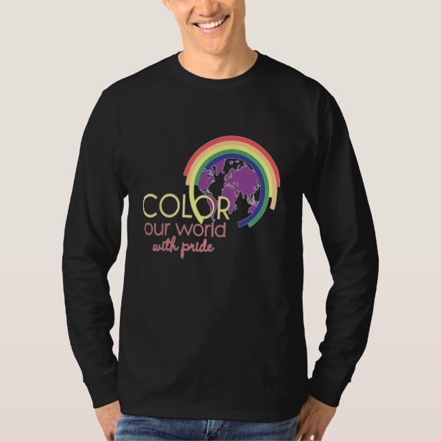 Colour Our Earth World With Pride T-Shirt (Front)