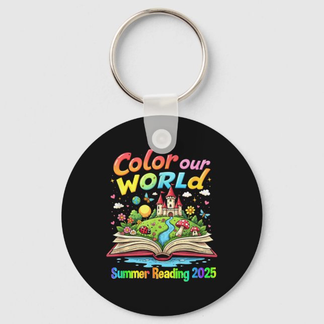 Colour Our World Summer 2025 Summer Reading Progra Keychain (Front)