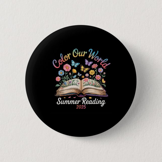 Colour Our World Summer Reading 2025  2 Inch Round Button (Front)