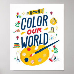 Colour Our World Summer Reading 2025 Art Painting Poster