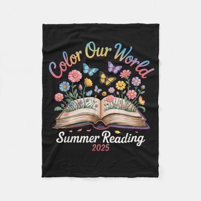 Colour Our World Summer Reading 2025  Fleece Blanket (Front)