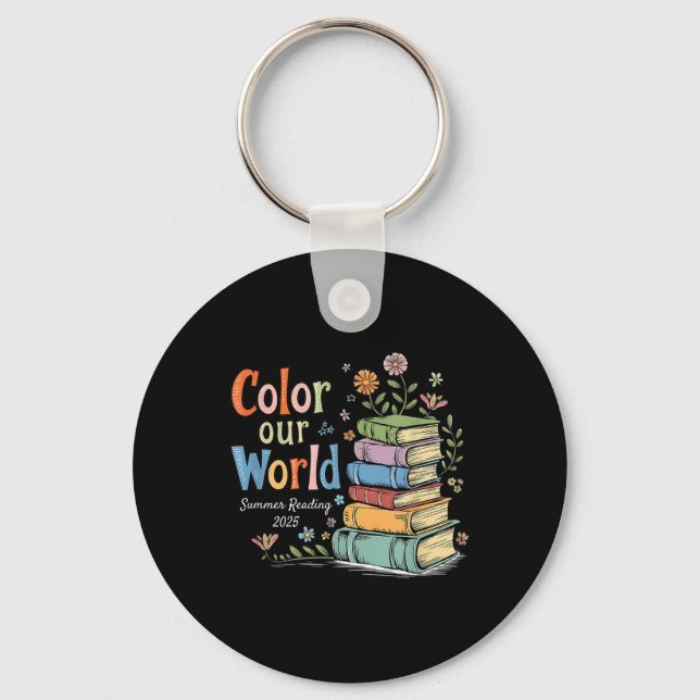 Colour Our World Summer Reading 2025 Library Progr Keychain (Front)