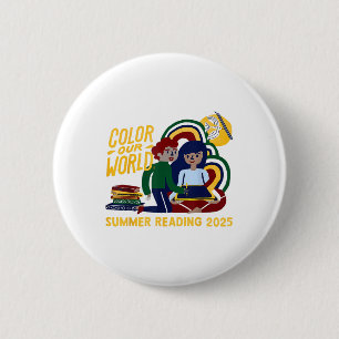 Colour Our World Summer Reading Program 2025 Book 2 Inch Round Button