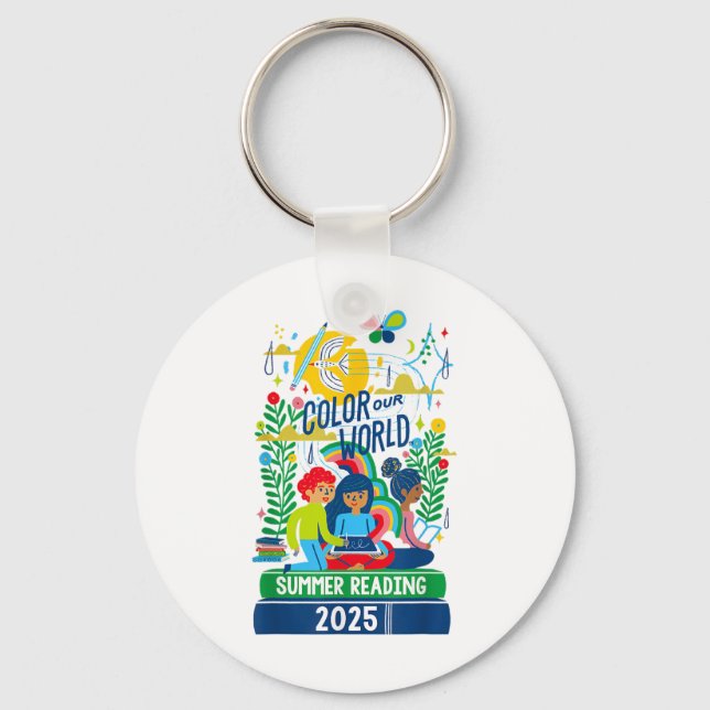 Colour Our World Summer Reading Program 2025 Book  Keychain (Front)