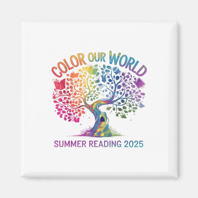 Colour Our World Summer Reading Program 2025 Book  Magnet (Front)