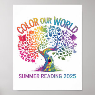 Colour Our World Summer Reading Program 2025 Book Poster