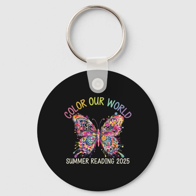 Colour Our World Summer Reading Program 2025 Butte Keychain (Front)