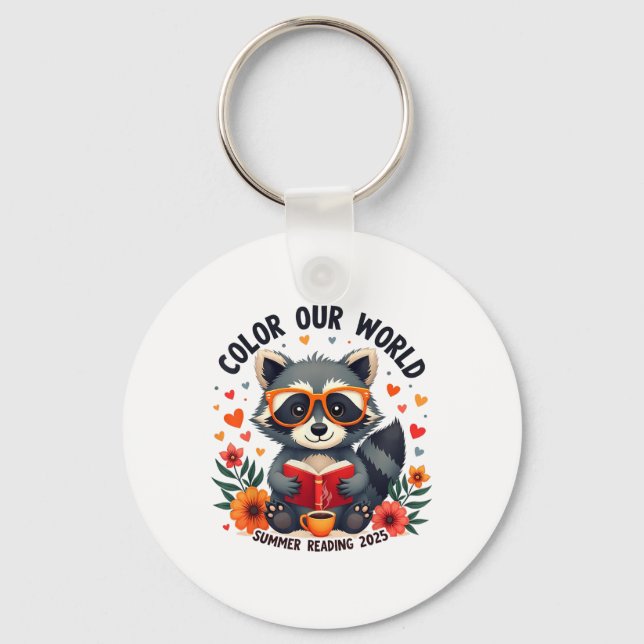 Colour Our World Summer Reading Program 2025 Funny Keychain (Front)
