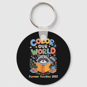 Colour Our World Summer Reading Program 2025 Funny Keychain