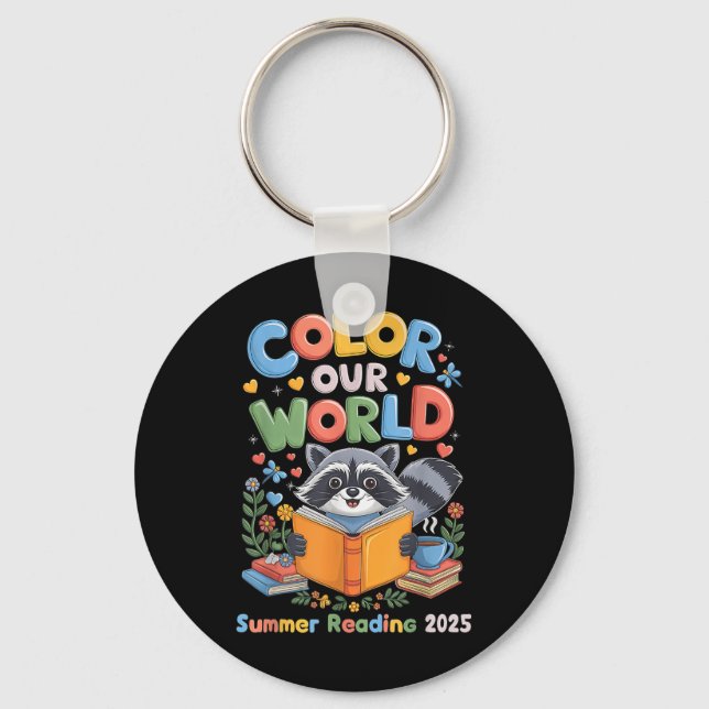 Colour Our World Summer Reading Program 2025 Funny Keychain (Front)