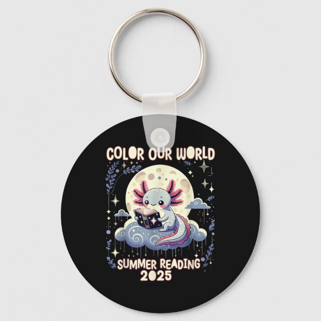 Colour Our World Summer Reading Program 2025 Funny Keychain (Front)