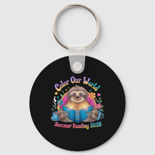 Colour Our World Summer Reading Program 2025 Funny Keychain