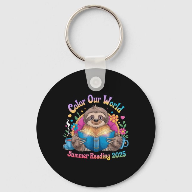 Colour Our World Summer Reading Program 2025 Funny Keychain (Front)