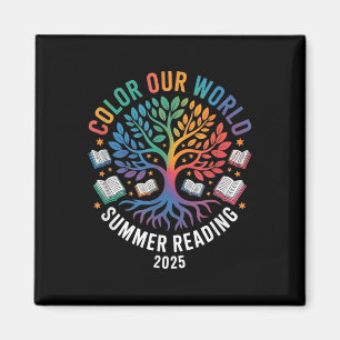 Colour Our World Summer Reading Program 2025 Magnet