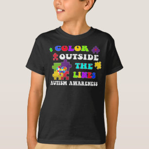 Colour outside the line autism awaareness T-Shirt