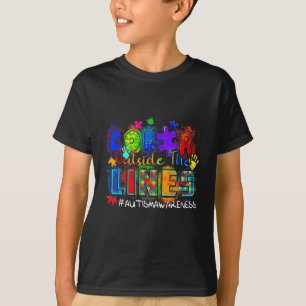 Colour Outside The Lines Autism Awareness 1 T-Shirt