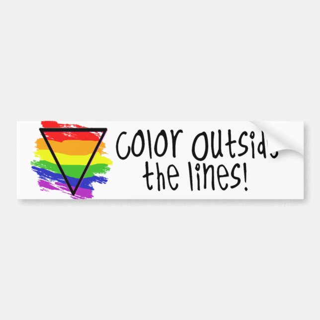 Colour Outside The Lines Bumper Sticker (Front)