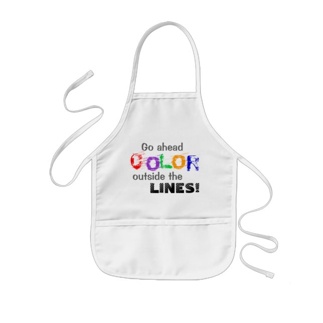 Colour Outside the Lines Kids!  Art & Craft Apron (Front)