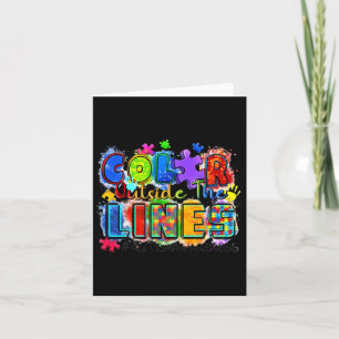 Colour Outside The Lines World Autism Awareness Da Card
