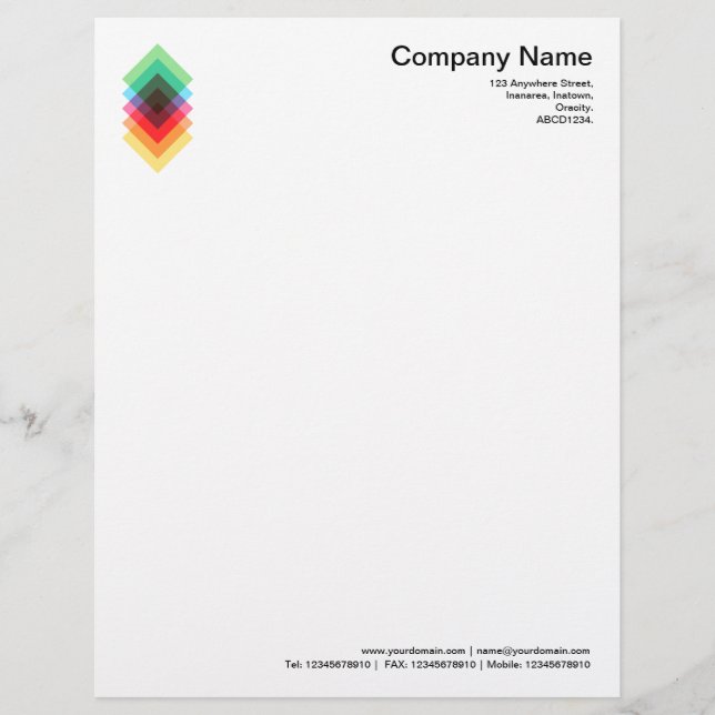 Colour Overlay Motif. Letterhead (Front)