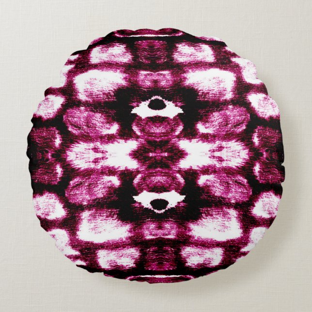 Colour Paint Background. Aquarelle Art. Liquid Ink Round Pillow (Front)