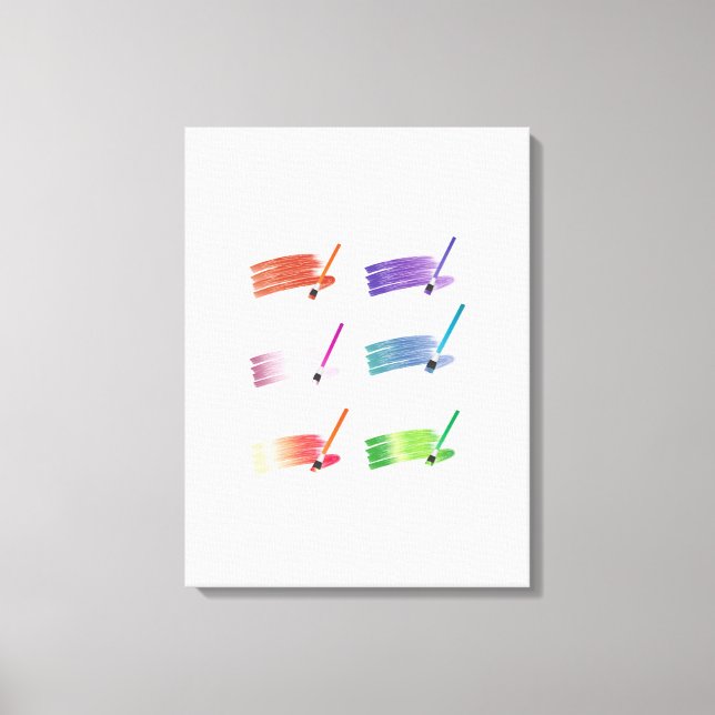 Colour Paint Canvas Print (Front)