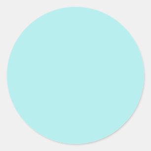 colour pale turquoise classic round sticker