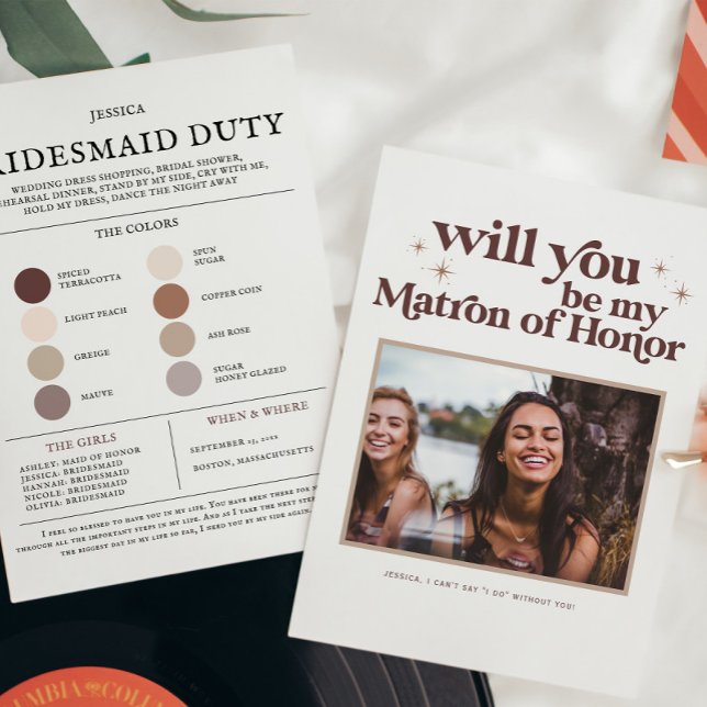 Colour Palette Be my Matron of Honour Proposal Announcement (Creator Uploaded)