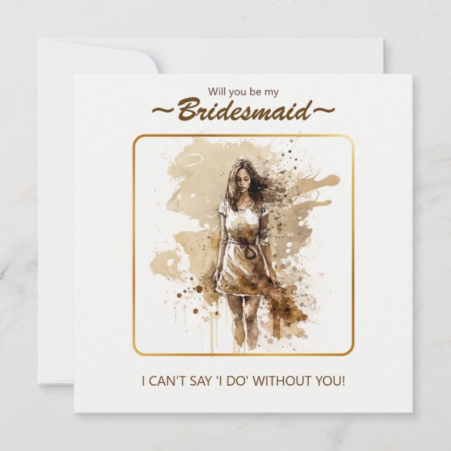 Colour Palette Bridesmaid Proposal. (Front)