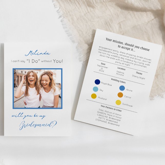 Colour Palette Bridesmaid Proposal Card (Creator Uploaded)