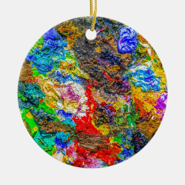 Colour palette ceramic ornament (Front)