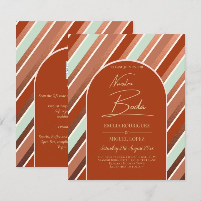 Colour Palette Cinnamon Sage Terracotta Wedding (Front/Back)