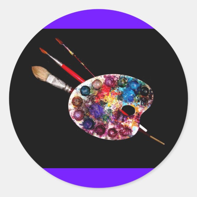 COLOUR PALETTE CLASSIC ROUND STICKER (Front)