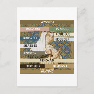 Colour Palette for St. Catherine of Siena (BK 19)  Postcard