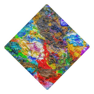 Colour palette graduation cap topper