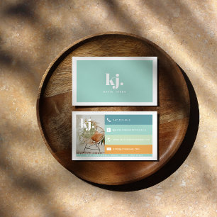 Colour Palette Monogram Business Card