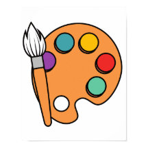 🎨 Colour Palette & Paintbrush – Artistic Printabl